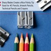 Mr. Pen Handheld Metal Pencil Sharpener with 2 Holes, Pack