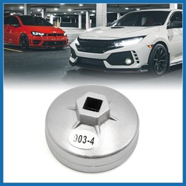 A ABSOPRO 73mm Inner Dia 14 Flute Oil Filter Cap Wrench Socket Removal Tool for Auto Car Item Replacement