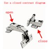 2 pcs 165 Degree Soft Close Fully Covered Frameless Hinge