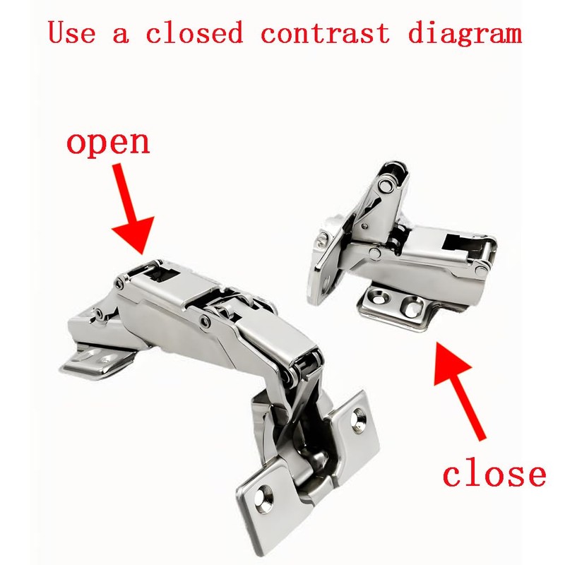2 pcs 165 Degree Soft Close Fully Covered Frameless Hinge