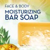 Asepxia Bar Soap, Non-Abrasive Exfoliating Facial Cleanser with Natural Pineapple