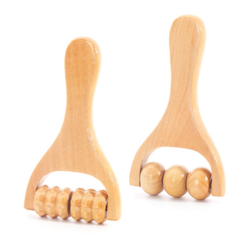 2 Pcs Wooden Massage Roller, Back Massage Roller, 5.91x3.15 Inch