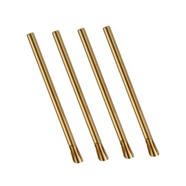 Mobestech 4pcs Reusable Stainless Steel Straws Golden Drinking Straws Creative Stirrer for Milk Tea Smoothies and Ice Easy to Clean Washable for Parties and Outdoor Use