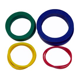 Regency Wraps Evendough Bands, Rolling Pin Rings for Rolling Dough to Precise Thickness for Pizza, Pies, Pastries, Pasta, Set of 4 sizes, Pack of 2