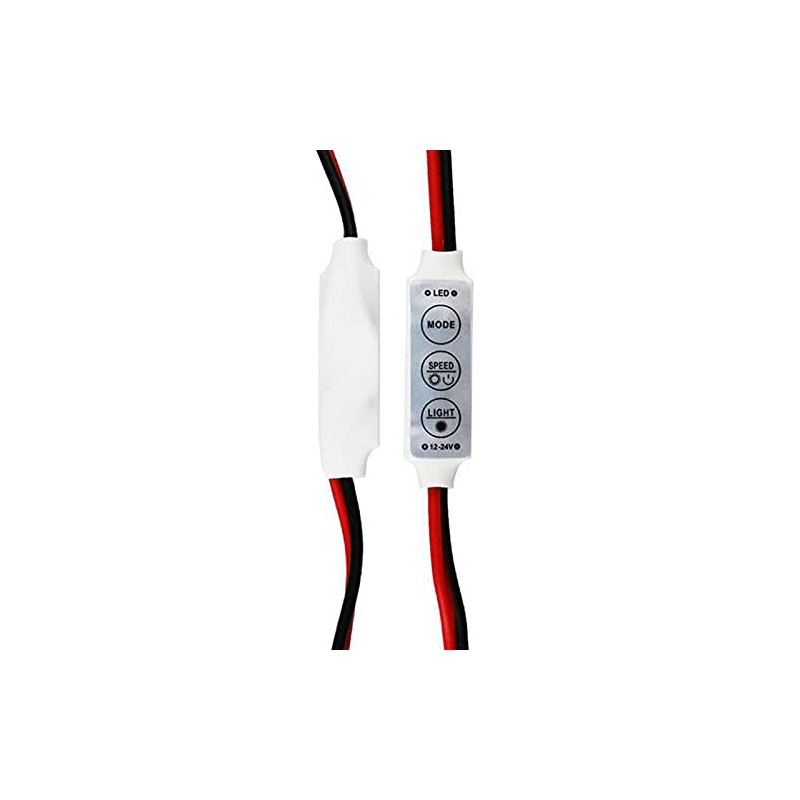 Acxico 4Pcs Low-Profile Inline Controller Dimmer Switch for Single Color