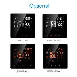 Wi-Fi Smart Thermostat Digital Temperature Controller APP Control LCD DisplayTouch Screen Week Programmable Electric Floor Heating Thermostat for Home School Office Hotel 16A ALKOY