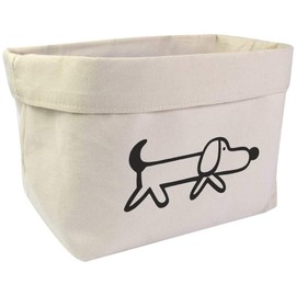 Azeeda Large 'Walking Dachshund' Canvas Organiser/Storage Bag (OR00010198)