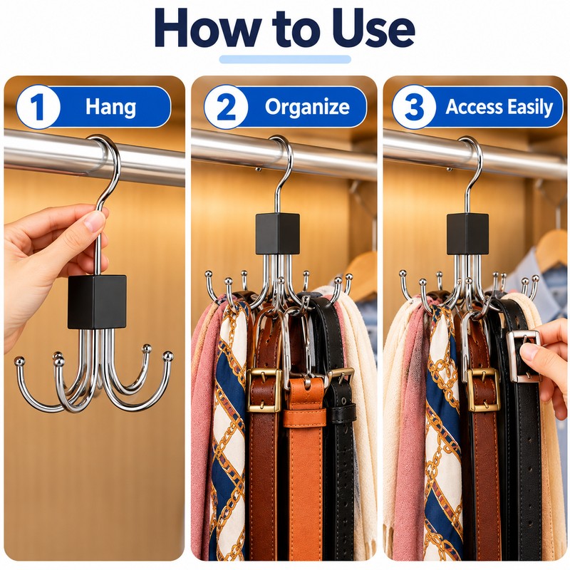 Multifunctional Multi-Claw Storage Hook Space Saving Bag Hanger Organizer for