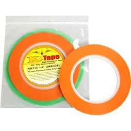 Custom Shop 1/4" Fine Line Tape Fineline Masking Tape Polytape Orange 1/4" X 60 Yard Roll