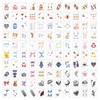 Womaha 110 Sheets Kids Temporary Tattoos Tiny Pattern Bear Bowknot
