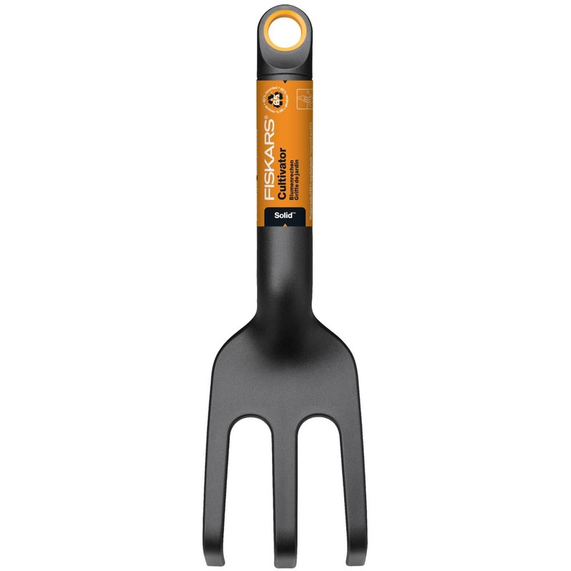 Fiskars Solid Flower Rake, black / orange