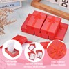 Craftdady 12pcs Red Jewelry Boxes Small Necklace Box Cardboard Jewelry