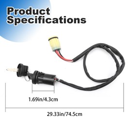 Vkinman 35100-HP5-600 Ignition Switch with Key, Replacement for Honda ATV TRX350 TRX420 Rancher 350 400 420 2000-2006, Replaces 35100-HP0-A71 35100-HR6-A61