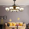 2PCS Yellow Pull Chain Crystal Glass Ice Cracked Ball Pull