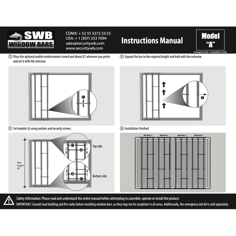 Window Bars - SWB | Adaptable Security Bars for Windows