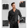 DAVID ARCHY Mens Pajamas Set Soft Cotton Notched Collar Pajamas