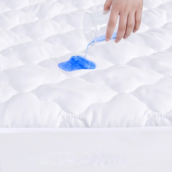 Mattress Pad Cover Waterproof California King Size, Breathable & Machine
