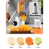 GDL Cheese Grater with Crank, Vegetable Slicer with 3 Interchangeable