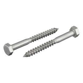 Hexagon Wood Screws According to DIN 571 | Stainless Steel A2/V2A | Key Screws | Vienna Screw | Wood Screws | Partial Thread (6 x 45 mm, Pack of 25)