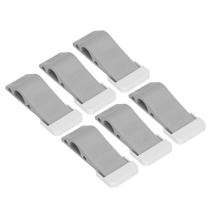 6pcs Door Stoppers Grey Hole Free Installation Noise Elimination TPR
