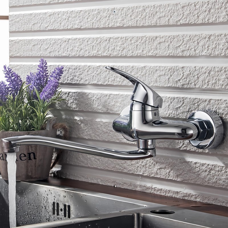 Wall Mounted Kitchen Tap Wall Mounted 360° Rotatable Kitchen Wall