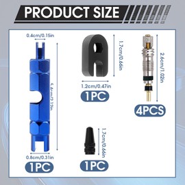 7 Pieces Presta Valve Core Kit, Bicycle Valve Repair Kit, Bicycle Valve Adapter, Valve Core Removal, Presta Valve Core Replacement Kit, Valve Core Repair Kit for Bicycles and Mountain Bikes