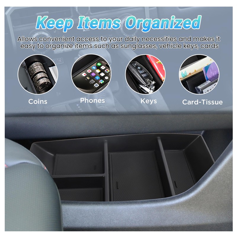 Sinminou Center Console Organizer Compatible with 2024-2025 Chevy Traverse Accessories,