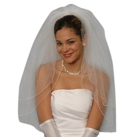 Shop Ginger Wedding Womens 2T Elbow Bridal Veil One Size (Ivory)