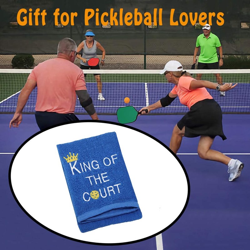 Embroidered Pickleball Towel Gift King/Queen of The Court Pickleball Towel