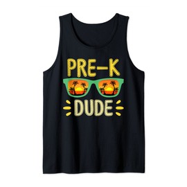 Kids Pre-K Dude Sunglasses First Day Of Back To School Tank Top