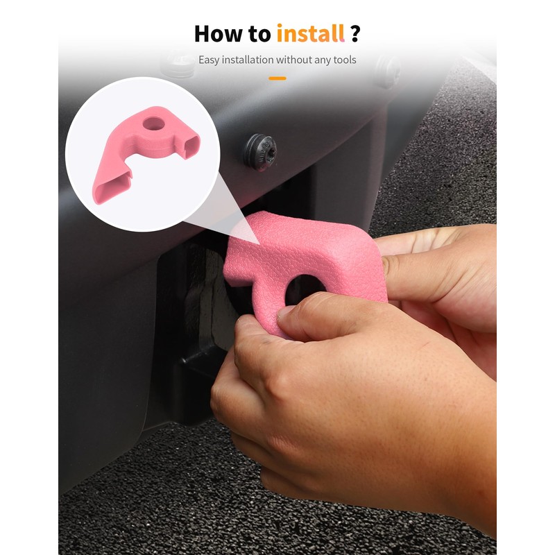 Hoolcar Front Bumper Tow Hook Covers Rubber Tow Hook Sleeve