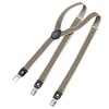 DonDon Men's Braces Striped Black Beige Narrow 2.5 cm –