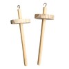 2 Pieces DIY Drop Spindle Top Wheel Yarn Spinner Hand