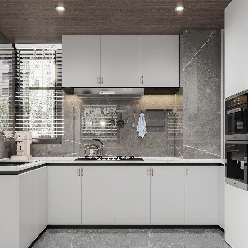 Asidrama 6 Pack 3 Inch(76mm) Champagne Bronze Kitchen Cabinet Handles,Brushed