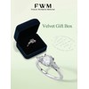 Moissanite Engagement Ring for Women Size 4.5 Sterling Silver 3