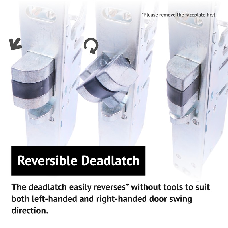 elox Narrow Stile Aluminum Door Mortise Deadlatch Lock Double Keyed