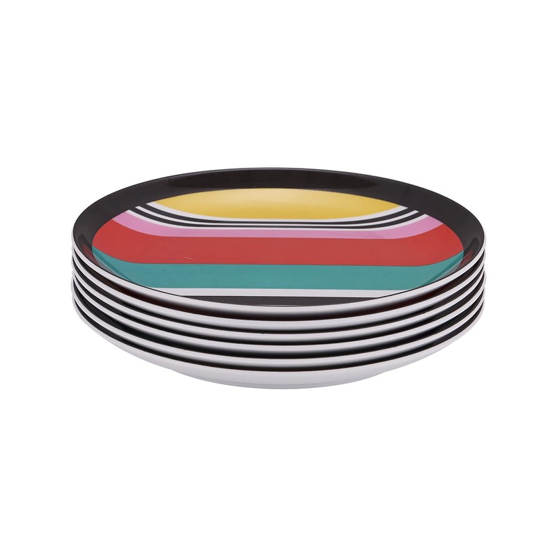 French Bull Melamine Assorted Plates-6 Piece Set -Melamine Dinnerware-Platter, Serving,