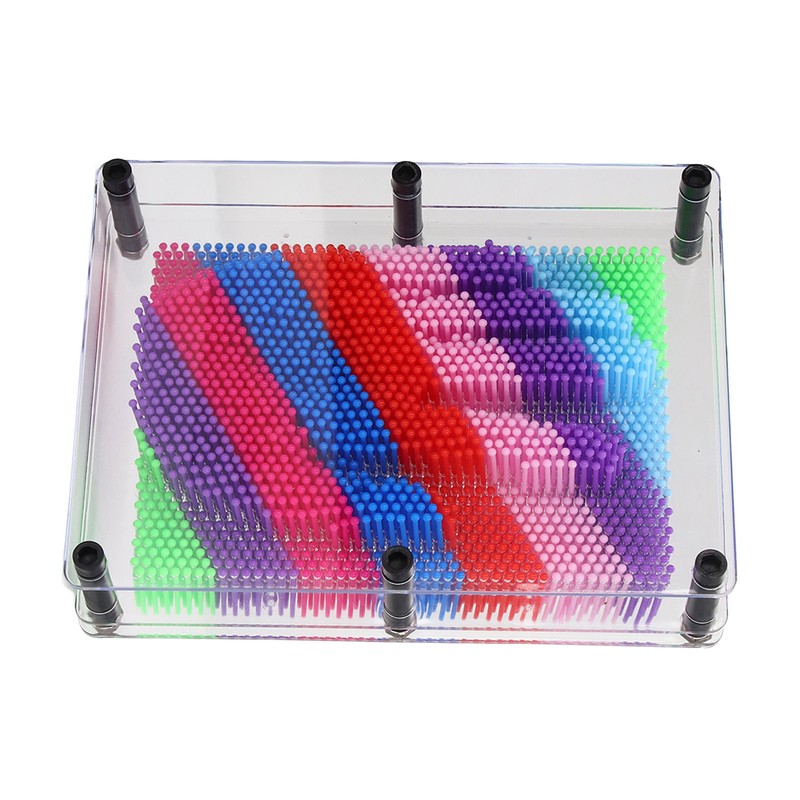 3D Pin Art Toy Colorful Plastic Pin Art Board Sculpture