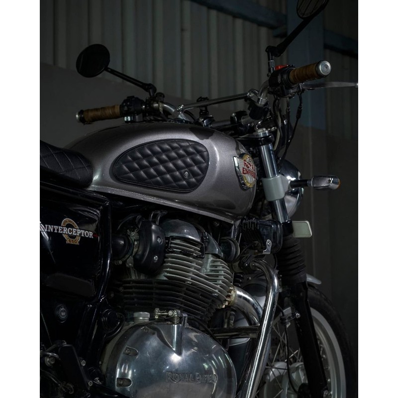 Trip Machine Company Handcrafted Genuine Leather Motorcycle Fuel Tank Pads