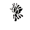 Eulenspiegel 109021 Eye Design Stencil, Butterfly, Template Face Painting, Suitable