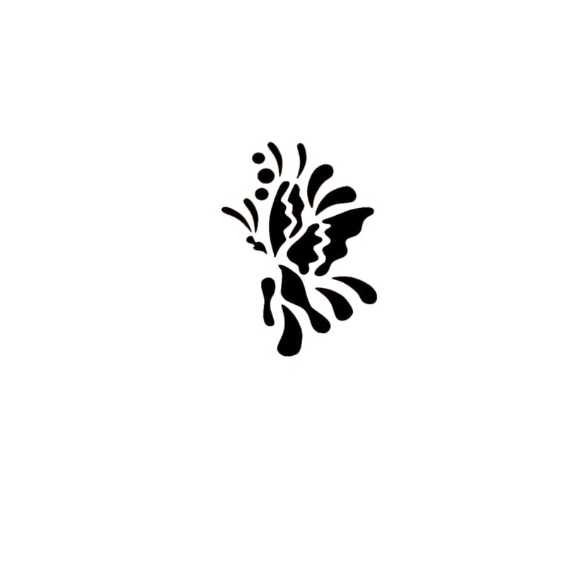 Eulenspiegel 109021 Eye Design Stencil, Butterfly, Template Face Painting, Suitable
