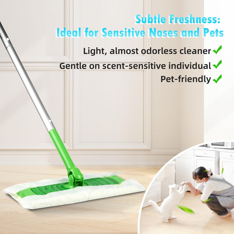 24 Count Unscented Upgraded Wet Mop Refills for Swiffer Sweeper
