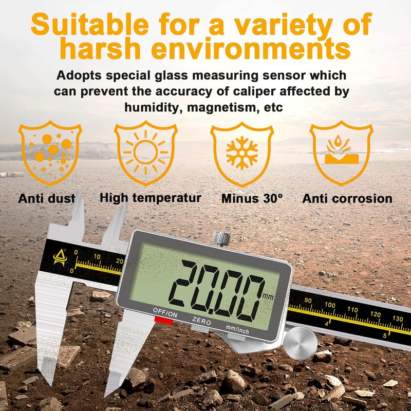 Digital Caliper, ACEMETER 0-6 Inch Vernier Calipers Measuring Tool Electronic