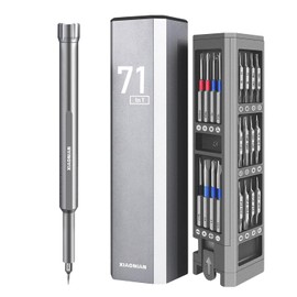 71 in 1 Precision Screwdriver Kit - XIAONIAN Magnetic Mini Screwdriver Set, Small Screwdriver Portable Professional Repair Tool, Dual-ended S2/CRV steel bits, Magnetic Case