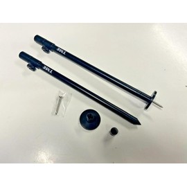 TMC 2 x Interchangeable Aluminium Fishing bank sticks and stage stands. 25-45cm