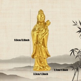 Buddha Statue, Holy Guanyin Statue, Figurine, Resin, Protection Against Evil, Good Luck, Prosperity, Buddhist Altar, Buddhist Charm, Praying Amulet, Feng Shui Avalokiteshvara, Feng Shui Guanyin Buddha Statue, Buddhist Supplies