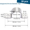 FamlTol 5/8 Inch Stainless Steel Conduit Clamps 2 Hole Pipe