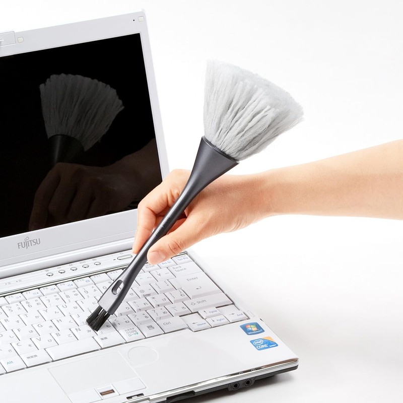 Sanwa Supply (サンワサプライ) Anti-Static Cleaning Brush with Gap Brush for