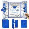 DARUNAXY Blue Silver Graduation Party Decorations, 2PCS Class of 2025