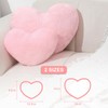 Mepherl Heart Pillow,Purple Heart Shaped Pillow,Soft Faux Rabbit Fur Love